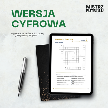 Mistrz Futbolu – Krzyżówki i Łamigłówki Piłkarskie. Podsumowanie Mistrzostw Świata 2026. (Wersja Cyfrowa PDF)