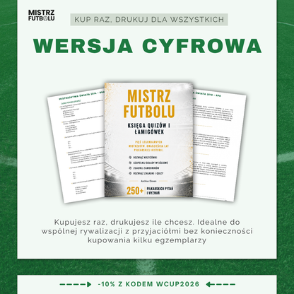 Mistrz Futbolu – Księga Quizów i Łamigłówek (Wersja Cyfrowa PDF)